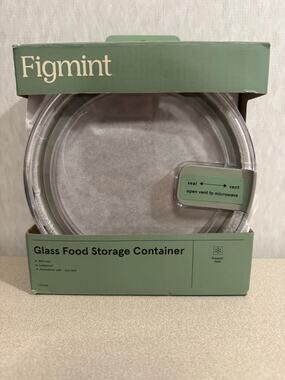 Figmint Glass Food Storage Container Round w/ Vented Lid Green Target New in Box